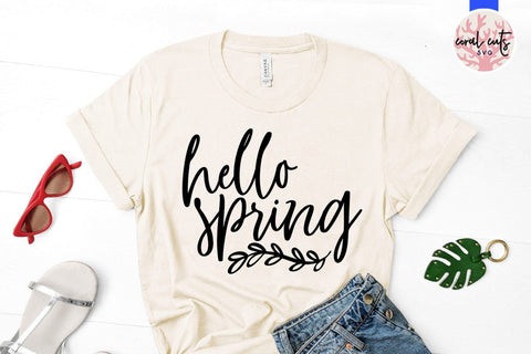 Hello spring – Easter SVG EPS DXF PNG Cutting Files SVG CoralCutsSVG 