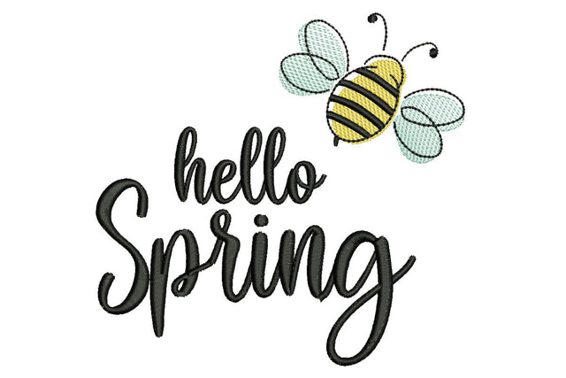 Hello Spring Embroidery Design, Holiday Embroidery Designs Embroidery/Applique DESIGNS NextEmbroidery 