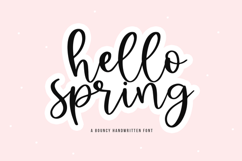 Hello Spring - Handwritten Script Font Font KA Designs 