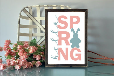 Hello Spring Home Sign Stencil SVG SVG Ikonart Design Shop 