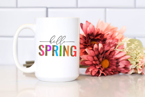 Hello Spring PNG I Spring Sublimation I Spring Quotes PNG Sublimation Happy Printables Club 