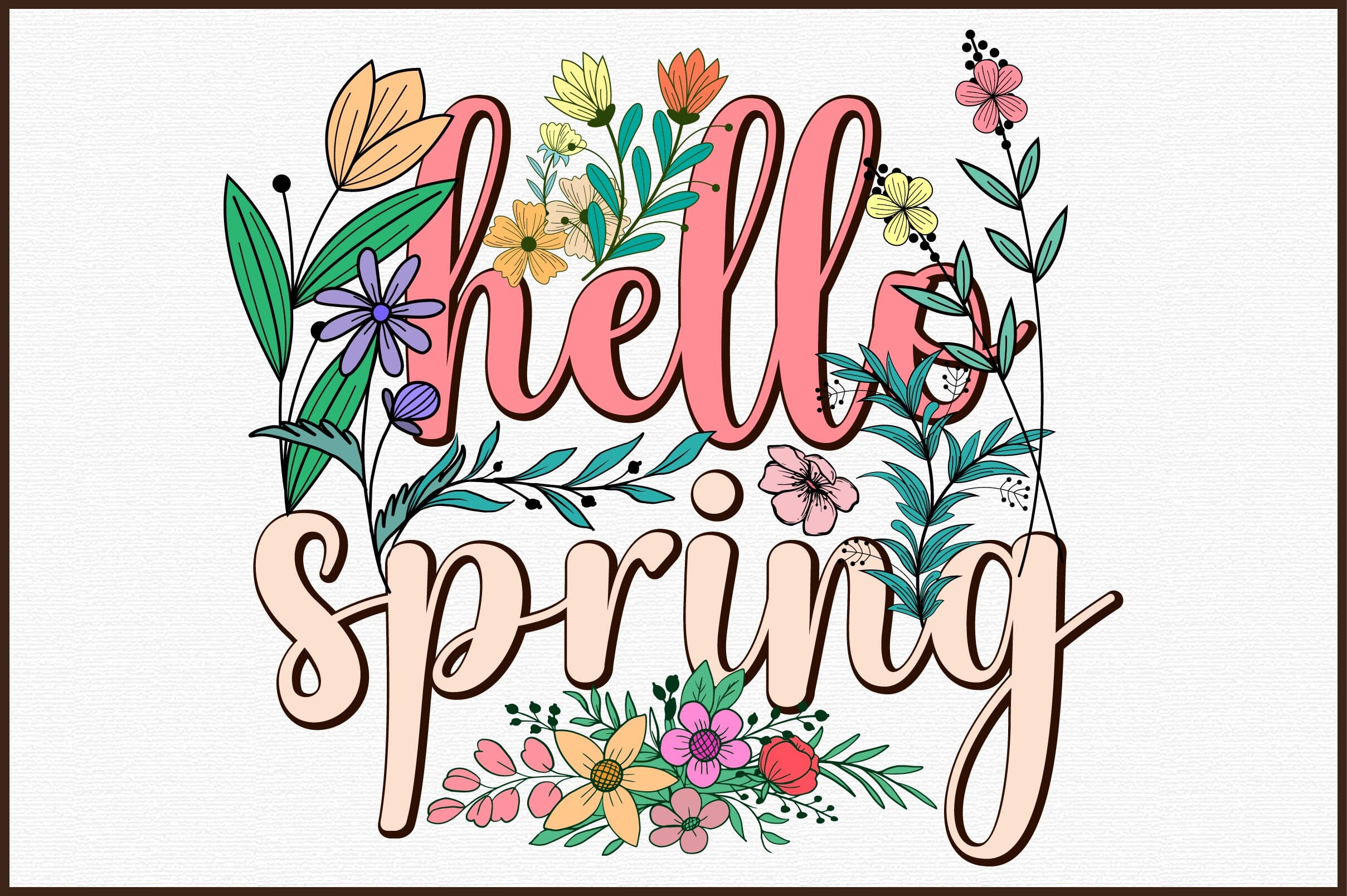Hello Spring PNG Sublimation - So Fontsy