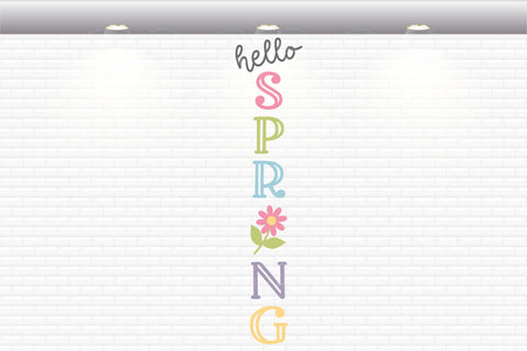 Hello Spring Porch Sign - SVG, PNG, DXF, EPS SVG Elsie Loves Design 