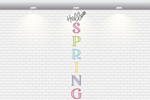 Hello Spring Porch Sign - SVG, PNG, DXF, EPS SVG Elsie Loves Design 