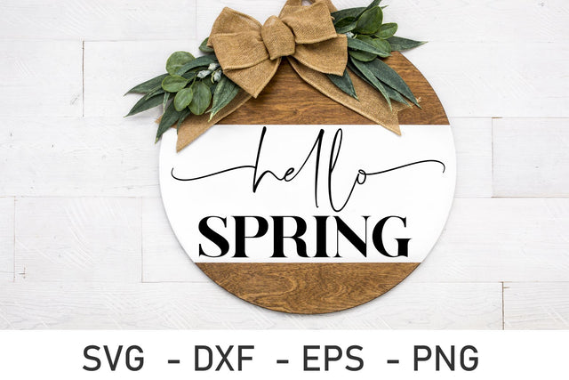 Hello Spring sign svg, Spring Sign Svg, Farmhouse Svg SVG Chamsae Studio 