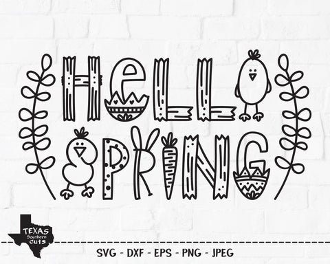 Hello Spring | Spring SVG SVG Texas Southern Cuts 