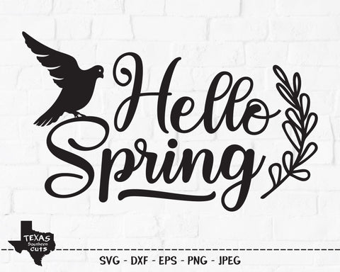 Hello Spring | Spring SVG SVG Texas Southern Cuts 