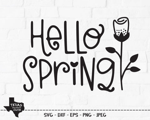 Hello Spring | Spring SVG SVG Texas Southern Cuts 