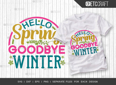 Hello Spring SVG Cut File, Spring Svg, Welcome Spring Svg, Flower Svg, Spring Blooms Svg, Spring Quote Design, ETC T00353 SVG ETC Craft 