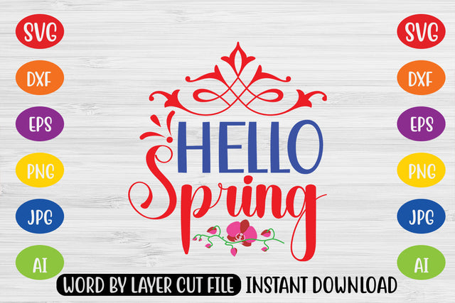 Hello Spring SVG CUT FILE SVG MStudio 