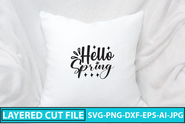 Hello Spring SVG Cut File SVG Syaman 