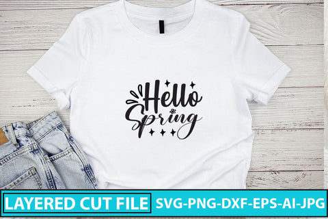 Hello Spring SVG Cut File SVG Syaman 