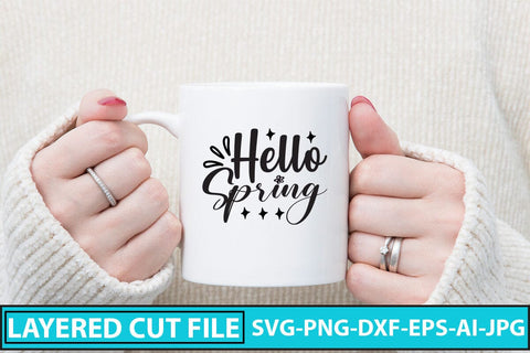 Hello Spring SVG Cut File SVG Syaman 