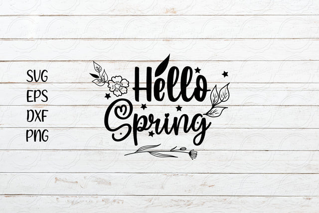 Hello Spring svg design, cutting file SVG SmmrDesign 