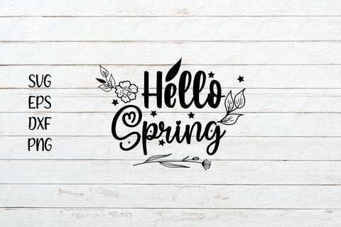 Hello Spring svg design, cutting file SVG SmmrDesign 
