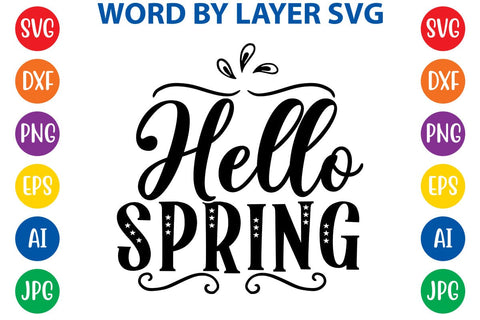 Hello spring SVG Design SVG Rafiqul20606 