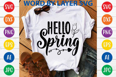 Hello Spring SVG Design SVG Rafiqul20606 