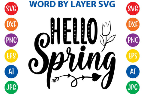 Hello Spring SVG Design SVG Rafiqul20606 