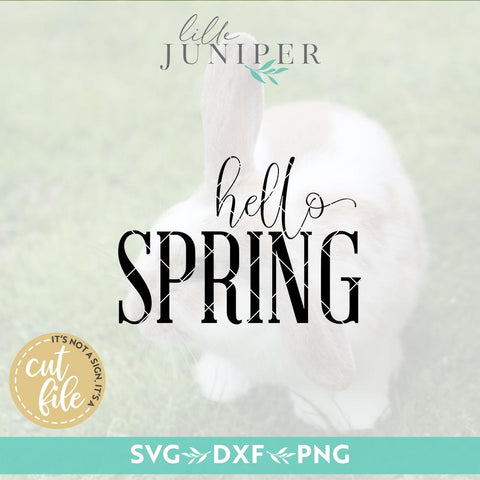 Hello Spring SVG | Easter svg | Rustic Sign Design SVG LilleJuniper 
