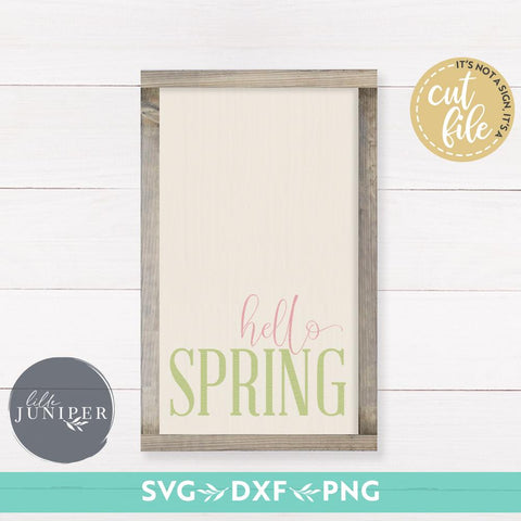 Hello Spring SVG | Easter svg | Rustic Sign Design SVG LilleJuniper 