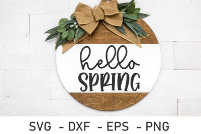 Hello Spring Svg, Farmhouse Sign Svg, Spring png SVG Chamsae Studio 