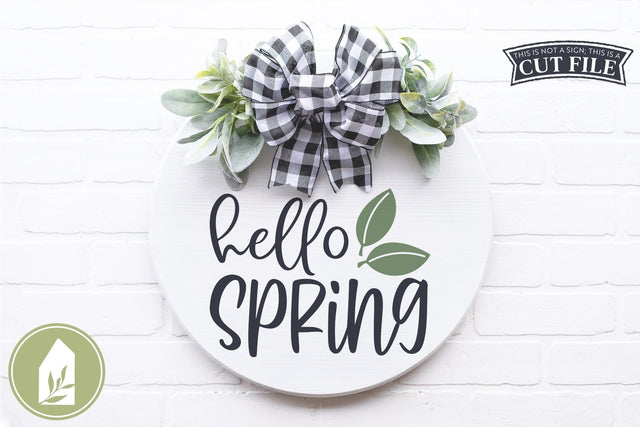 Hello Spring SVG Files | Front Door Sign SVG SVG LilleJuniper 