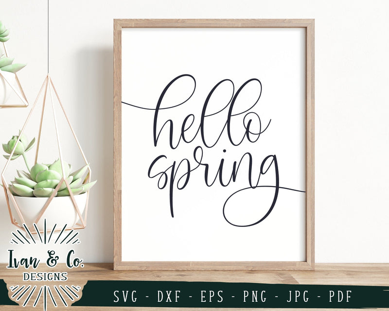 Hello Spring SVG Files | Spring Sign Svg | Easter Svg | Farmhouse Svg ...