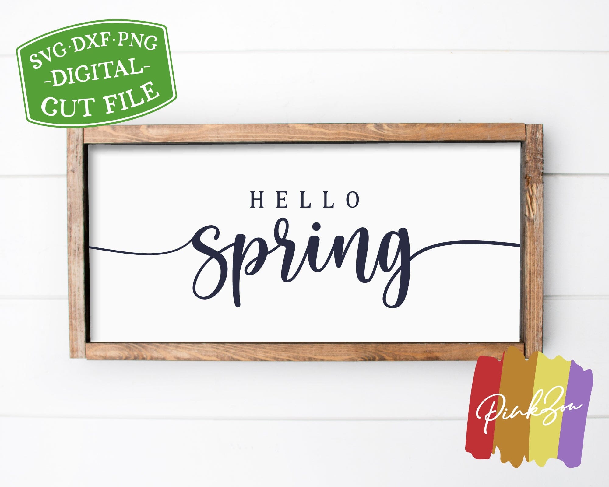 Hello Spring SVG Files, Spring Svg, Farmhouse Svg, Wood Sign Svg ...