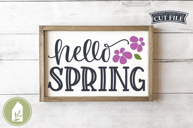 Hello Spring SVG | Front Door Sign SVG SVG LilleJuniper 
