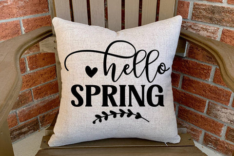 Hello Spring SVG I Spring Door Sign SVG I Spring Quotes SVG SVG Happy Printables Club 
