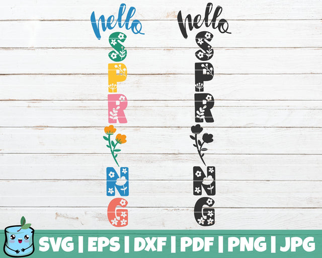 Hello Spring SVG MintyMarshmallows 