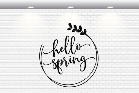 Hello Spring - SVG, PNG, DXF, EPS SVG Elsie Loves Design 