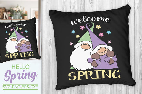 Hello Spring Svg, Spring Gnomes Svg SVG SvgMonkeys 