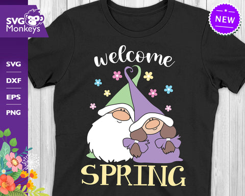 Hello Spring Svg, Spring Gnomes Svg SVG SvgMonkeys 