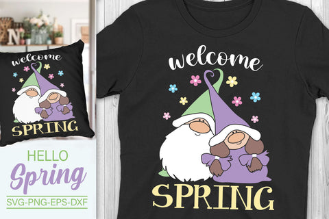 Hello Spring Svg, Spring Gnomes Svg SVG SvgMonkeys 