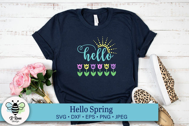 Hello Spring SVG SVG B Renee Design 