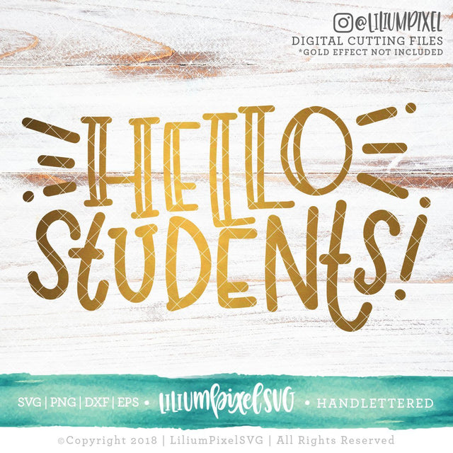 Hello Students SVG Lilium Pixel SVG 