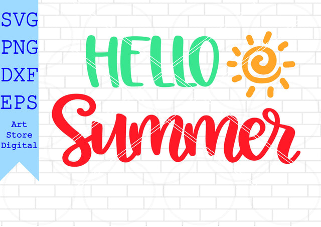 Hello Summer (2) Svg, Beach Svg, Summer Time Svg SVG Artstoredigital 