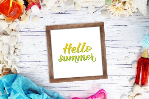 Hello summer 3d lettering Sublimation LaBelezoka 