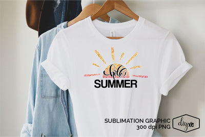Hello Summer | Beach Sublimation Design Sublimation DIYxe Designs 