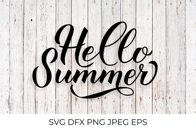 Hello summer calligraphy lettering SVG SVG LaBelezoka 