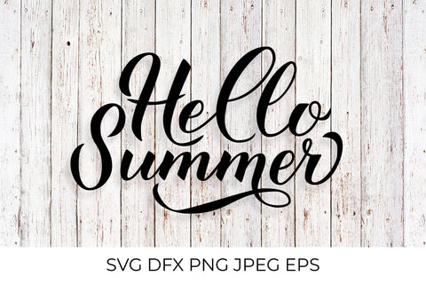 Hello summer calligraphy lettering SVG SVG LaBelezoka 