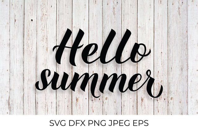 Hello summer calligraphy lettering SVG SVG LaBelezoka 