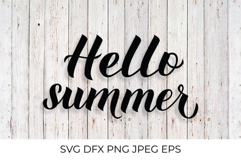 Hello summer calligraphy lettering SVG SVG LaBelezoka 