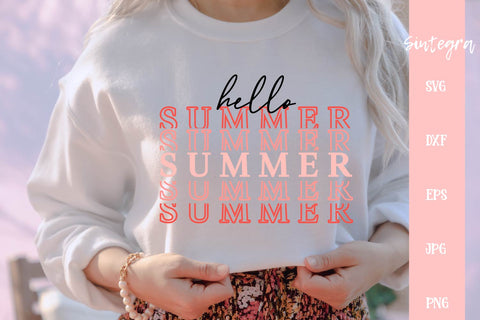 Hello Summer Cut File SVG Free For Commercial Use SVG Sintegra 
