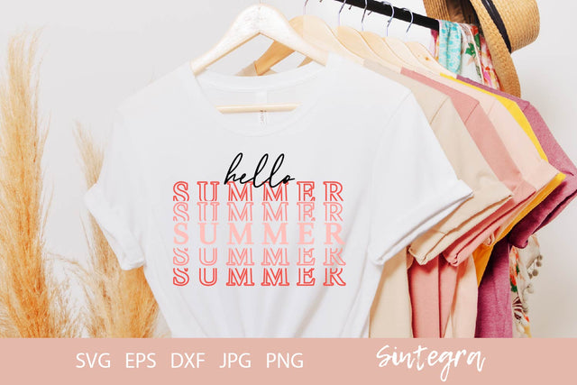 Hello Summer Cut File SVG Free For Commercial Use SVG Sintegra 