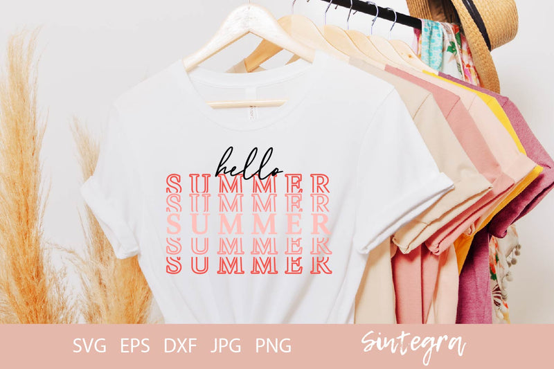 Hello Summer Cut File SVG Free For Commercial Use SVG Sintegra 