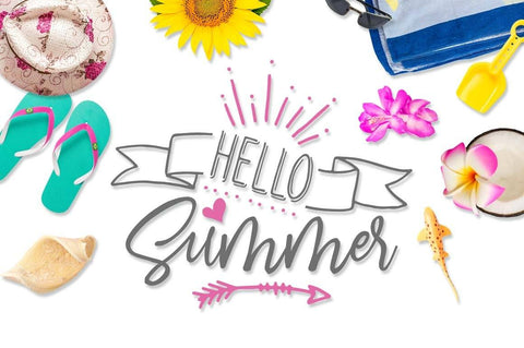 Hello Summer Cut file SVG TheBlackCatPrints 