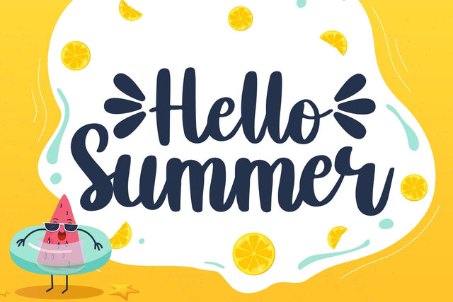Hello Summer Font Font Fox7 By Rattana 