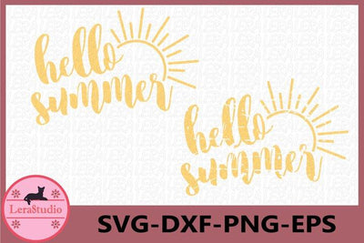 Hello Summer Grunge Svg SVG Lerastudio 